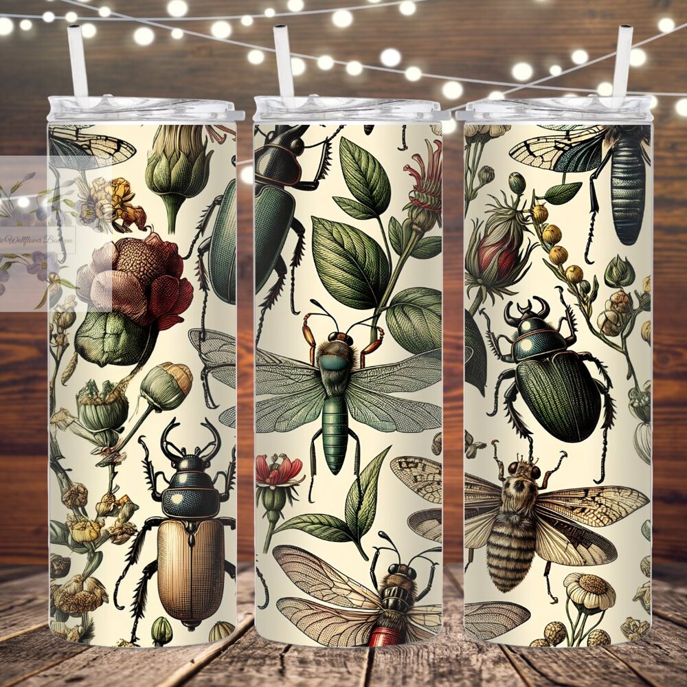 Moth and Beetles Stainless Steel Tumbler